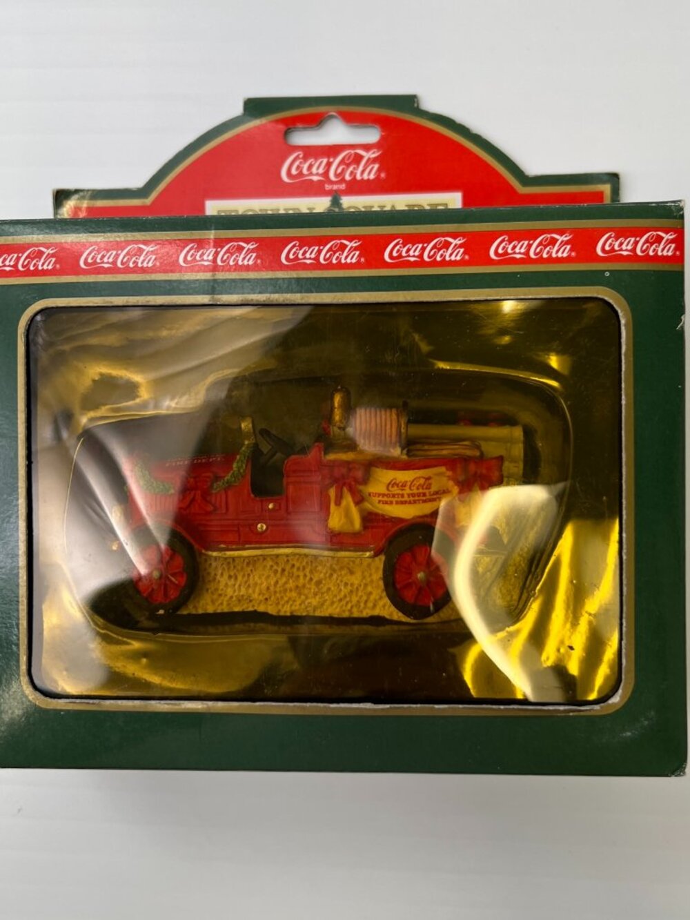 Vintage Coca Cola Firetruck 64323 Town Square Collection Holiday Work Party Ni